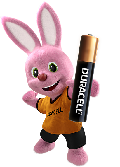 Bunny introducing Duracell Specialty Alkaline AAAA size 1.5V Battery